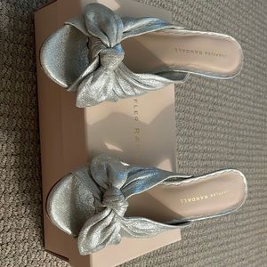 Loeffler Randall silver bow heels